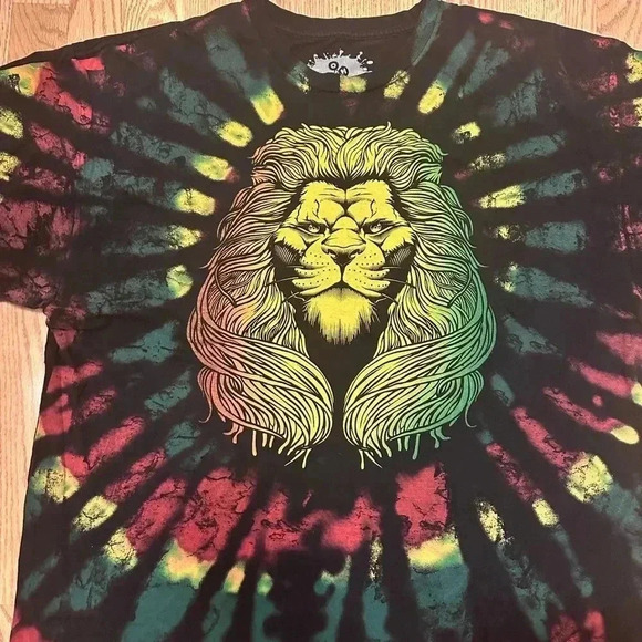 Lion Tye Dye Men XXL T Shirt Oversized - Picture 1 of 7